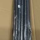 Splicing Room Darking Curtain Rods for Windows 28-148, 1inch Diameter Wrap Around Adjustable Drapery Blackout Curtain Rod, Matte Black