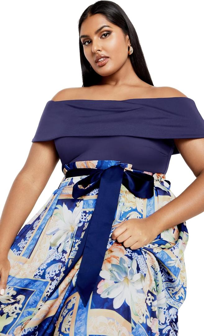 City Chic Women's Marseille Top (Navy)