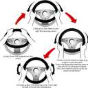 Mermaid Steering Wheel Covers Universal Fit 15 Inches Neoprene Anti-Slip Car Wheel Protector for Women Girls