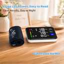 GUAEVER Blood Pressure Monitor Rechargeable Upper Arm Blood Pressure Monitors for Home Use Large Screen Bp Machine with 8.7"-16.5" Bp Cuff, 2x120 Memory, Voice Broadcast Bp Monitor (Black)
