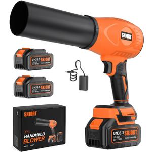 Leaf Blower Cordless with Battery and Charger, 980,000 RPM, Extended Nozzle, Blower for Patio Cleaning,Blowing Leaves and DustBirthday Gifts for Men Dad Husband (Persian Orange)