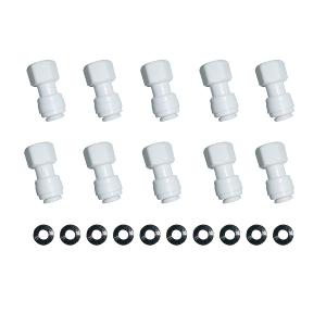 YZM 3/8" tube to 3/8" female NPT Connector for drinking water filter RO reverse osmosis , quick-connect fittings Pack of 10.
