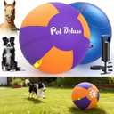 Pet Deluxe 18" Herding Ball for Large Dogs - Durable Interactive Herding Toy with Fast Pump in 60S & Carry Handles, for Australian Shepherd, Border Collie, Outdoor Training & Backyard Play
