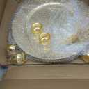 13 Inch Round Elegant Serve ware Charger Plates with Matching Napkin Rings, Wedding, Dinner party, Event - Choose from our Variety of Styles and Quantities (6, Moslem Gold)