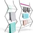 BLACK+DECKER Over The Door Expandable Telescopic Drying Rack, Clothes Organizer, Towel Hanger, Laundry, Collapsible, Gray