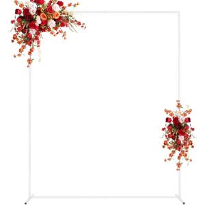 Asee'm 6.6FTx4FT White Wedding Arch Backdrop Stand Square Metal Rectangular Arch Frame for Ceremony Party Birthday Bridal Baby Shower Anniversary Arbor Balloon Decoration