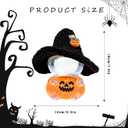 2 x Halloween Pumpkin Costumes for 6.7 Inch (17cm) Dolls，Two-piece Set Includes a Black Witch hat and Pumpkin Overalls,It's Both Cute and Fun, Perfect for Collectors and Dress-Up