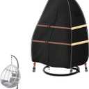 Outdoor Egg Chair Cover Waterproof – Single Seat Hanging Egg Chair Cover with Zipper ， 1200D Heavy Duty Covers for Patio Wicker Swing Chairs, 45"Lx38"Wx68"H, Pack 2