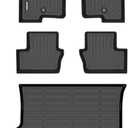 GINOWY- Floor Mats & Cargo Liner for 2007-2016 Jeep Compass/Patriot, 2007-2012 Dodge Caliber, 1st+2nd Row+Cargo mat, TPE All Weather Car Floor Mats Custom Fit Floor Liners for Compass Accessories Mat