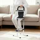 Stand Assist(White)-Movable Standing Aid Rail for Couch, Chair, Bedside, Toilet. Assistance Handle for People with Limited Mobility. Safety Grab Bar for Standing.