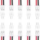 MECCANIXITY 10Pcs PH 2.0mm 2 Pin Single Head Male Connector Plug with 24 AWG 100mm Wire Cable Female Motherboard Connector for Speakers,LED Light Strips