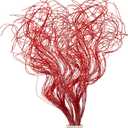 Syhood 36 Pieces Red Glitter Curly Ting Ting Branches Christmas Branches Vase Filler Artificial Curly Twigs for Christmas Tree Garland Wreath Decoration, Craft Vases Home Garden Decoration