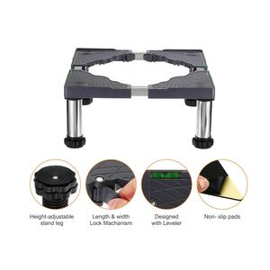 PATIKIL Mini Fridge Stand, 4 Strong Feet Laundry Stand Base Multi-Functional Adjustable Base Tray Anti-Vibration for Refrigerator Washing Machine Dryer Dishwasher AC, 7.5"-8.6" Height