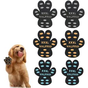 VALFRID Dog Paw Pads Anti-Slip Paw Protector,15 Sets-60 Pads Keeps Dogs from Slipping On Hardwood Floors,Traction Control Non-Skid Stronger Adhesive for Senior Dogs and Weak Paws Multicolor XXXL