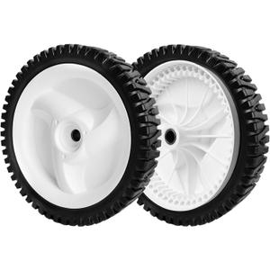 532403111 Front Drive Wheels Fit for Craftsman Mower - 194231X427 Front Tires Wheel Fit for Craftsman & HU Self Propelled Lawn Mower Tractor, 2 Pack, White