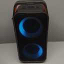 Portable Bluetooth Speaker: 240W Peak Powerful Loud Sound Deep Bass Wireless Boombox Large Subwoofer 15 Hours Battery Life Fast Charging with Led Light Show for Party Outdoor Camping Backyard (Black)