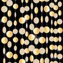 KatchOn, Glitter Champagne Circle Garland Banner - Large, 13 Feet, Pack of 4 | Dot Hanging Streamer, Gold Party Decorations, Champagne Party Decoration | Circle Garland for New Years Decorations 2026