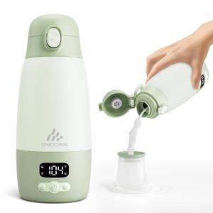 Portable Bottle Warmer for Travel, Baby Breastmilk & Formula Warmer | 4000mAh Battery, 2-Min Fast Heating, 89212F Temperature Control, 17.8oz Capacity, Type-C Charging and Constant Warm Mode