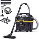 VEVOR Shop Vac Wet and Dry Vacuum Cleaner 4 Gallon 5 Peak HP - Powerful Suction with Blower Function & Attachments 3-in-1 Crevice Nozzle - Perfect for Car Carpet Debris Pet Hair Black/Yellow