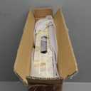 PEMAR Rectangular Mother of Pearl Serving Tray Nacre Wood Lap Ottoman Tray for Coffee Table, Luxury Decorative Handmade Eating Platters w Insert Handles (White Cream)