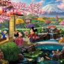 Ceaco - Disney - Thomas Kinkade - Mickey & Minnie in Japan - 1000 Piece Jigsaw Puzzle for Adults - Challenging Puzzle Perfect for Game Nights - Finished Size is 26.5 x 19