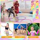 Sratte 12 Pcs Toy Hoop for Kid Detachable Adjustable Toy Hoop Colored Exercise Ring Plastic Circle for Kid Teen Gymnastics Dog Agility Equipment, Require Self Assembly(Simple Colors, 28 Inch)