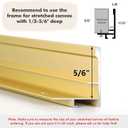 Floater Frame for 24x36 Canvas Paintings with 0.5-0.8 Deep, DIY Metal Floating Frame for Artists Designers Landscape Portrait Artwork, Modern Home Office Wall Decor (Gold)