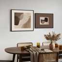 Framed Neutral Abstract Wall Art Set of 2 Bedroom, Minimalist Mid Century Modern Brown Canvas Artwork for Walls, Contemporary Print Earth Tone Wall Decor for Living Room Home Office, 24x24 & 24x18 In