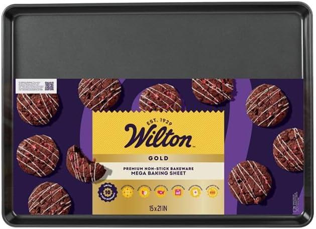 Mega Baking Sheet, 15x21 Inch Non-Stick Gold by Wilton