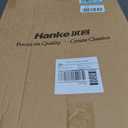 Hanke 20 Inch Expandable Carry On Luggage with Cup Holder 22x14x9 Airline Approved, Top Opening Hard Shell Suitcases with Wheels, Carry-On Travel Suitcase Trunk Luggage with Lock, Smoke White