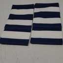 Outdoor Pillows Navy Blue White Stripes Waterproof Outdoor Pillow Covers Geometric Simple Summer Polyester Throw Pillow Covers Garden Cushion Decorative Case for Patio Couch Decoration Set of 2 (16" x 16" (Pack of 2))