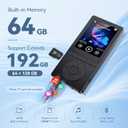 64GB MP3 Player with Bluetooth 5.3, Music Player with HiFi Sound for Sports Runners, 2.4" Screen MP3 Player Built in HD Speaker Voice Recorder FM Radio E-Book, Expanded Up to 128GB, Earphone Included