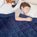 yescool Weighted Blanket Kids 5 Pounds, Minky Kids Blanket Gifts for Boys Girls, Small Weighted Throw Blankets Washable Heavy Blankets, Winter Weighted Comforter for 5 6 7 8 9 Year Old, 36 * 48in