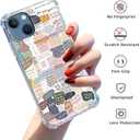 Christian Bible Verse Collage Case for iPhone 13,Aesthetic Vintage Jesus Quotes Pattern Case,Trendy Soft TPU Bumper Case Compatible with iPhone 13