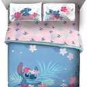 Jay Franco Disney Lilo & Stitch Paradise Dream 7 Piece Queen Bed Set - Includes Reversible Comforter & Sheet Set Bedding - Super Soft Fade Resistant Microfiber (Official Disney Product)