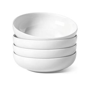 LE TAUCI Pasta Bowls 45 oz, Salad Bowls Set for Serving Soup, Pasta, Noodle, Dinner, Large Kitchen Bowl Plates, Microwave Safe - 8.5 Inch, Set of 4, White
