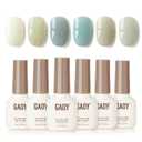 GAOY Coastal Breeze Jelly Gel Nail Polish Kit, 6 Soft Tones for Summer, Soak Off UV Cure Gel for DIY Manicure at Home and Salon