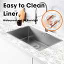 Drawer and Shelf Liner for Kitchen Cabinets Non-Adhesive Cabinet Liners for Shelves Strong Grip Non Slip Waterproof Cupboard Liner for Dresser Refrigerator, Bathroom, Flower,17.5IN X 10FT