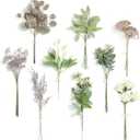 Serra Flora Artificial Greenery Spray Box Set(Pack of 38pcs) with 9 Kinds of DIY Wedding Bouquet Filler Table Centerpieces and Floral Arrangement (Lilac & Green)