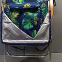 17" Tall Beach Chair with Canopy Shade,Support to 350LBS, Green Leaf