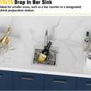 Small Kitchen Sink,13x15 Inch Bar Sink Stainless Steel Drop In Small Kitchen Sink Ideal Choice For Small Space Nice As Toprmount Prep Sink,RV Kitchen Sink With Bottom Grid,Soap Mat And Drain Assembly, 13x15x9 Inches
