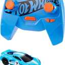 Hot Wheels Toy Car, RC C8 Corvette in 1:64 Scale, Remote-Control Vehicle with Controller & USB Cable, Works On & Off Track