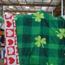 Bingfone Happy St. Patrick's Day5 Print Flannel Fleece Blanket Throw Blanket For Bed, Sofa, Couch, Travel, Camping(60"X53")