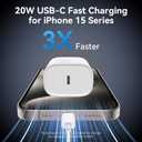 iPhone 17 16 15 Pro Max Charger Fast Charging, 8 FT iPhone 17 Charging Cable Long USB C 8FT Cord with 20W PD Fast iPhone 17 Pro Max Chargers Block for iPhone 17/17 Pro Max/17 Air/16/15 Series, iPad