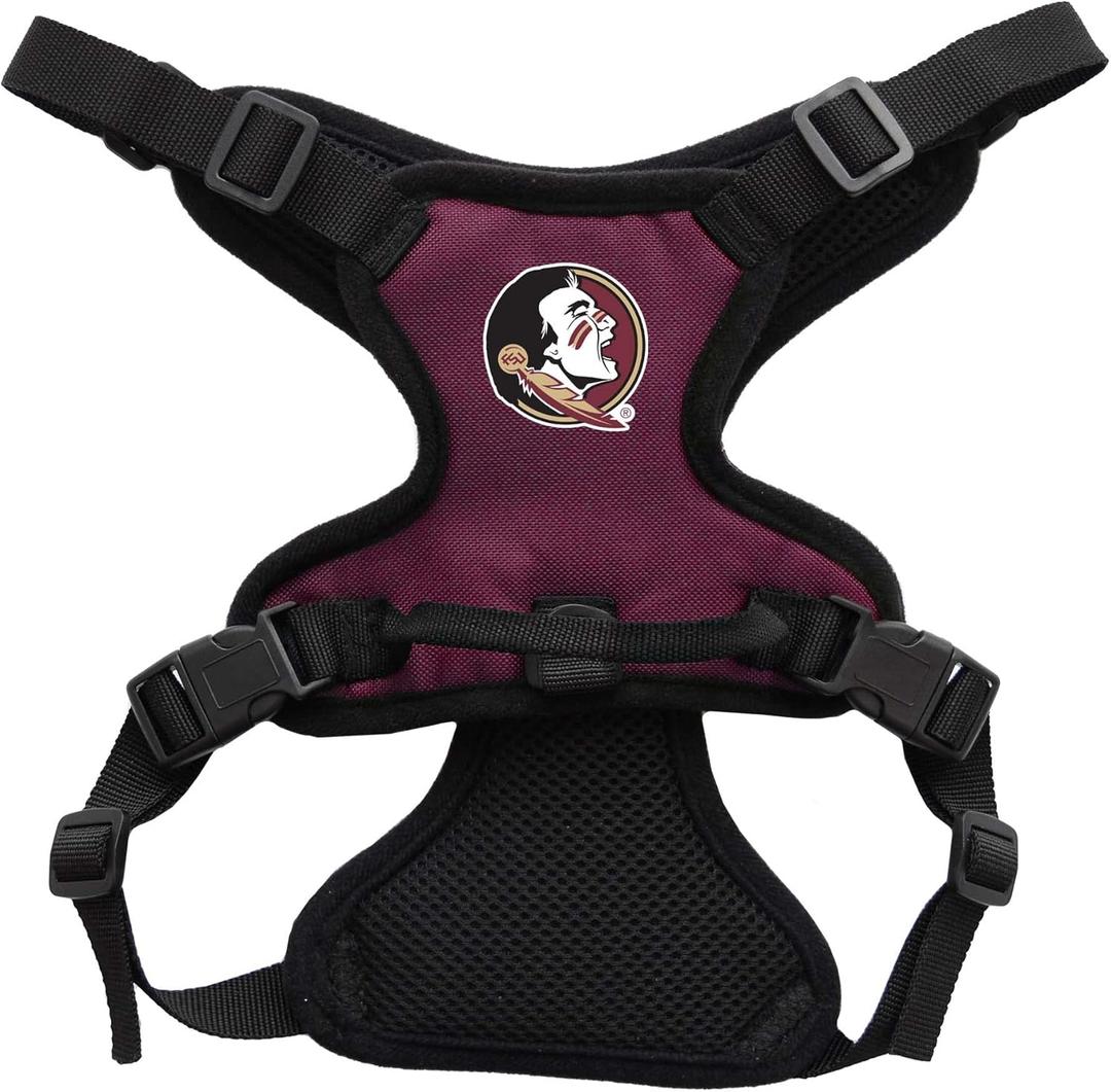Littlearth NCAA Unisex NCAA Front Clip Pet Harness (Large, Florida State Seminoles)