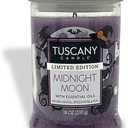 Tuscany Candle Midnight Moon: Wicked Santal & Spiced Rose Scented Halloween Candle, 18 oz