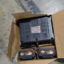 WORX 17" Cordless Lawn Mower, 2 in 1 Electric Mower Cuts Quietly, Compact & Lightweight Push Lawn Mower with 7-Position Height Adjustment for Small Yards, 2 Batteries & Charger Included, WG743