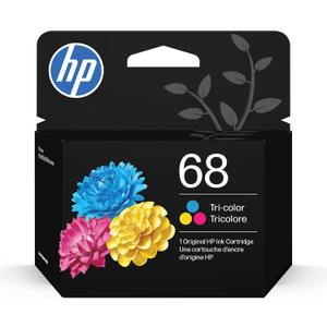 HP 68 Tri-Color Ink Cartridge | Works Envy 6100e, 6500e Series | Eligible for Instant Ink | 7FP20TN