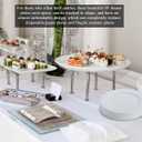 Berglander White Plastic Plates Set of 12 Pieces 10", Reusable and Unbreakable Flat Dinner Plates, Salad Plates, Pasta Bowls, Dishes Set Easy to Carry for Home, Garden, Picnic, Camping, Outdoor