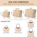 OPPOSHE Purse Organizer Insert for Longchamp Le Pliage, Premium Felt Long Champ Bag Handbag Women, Tote Organizer Insert with 9 Compartments (Large, Beige)